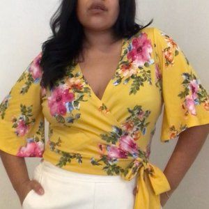 Criss Cross Floral Top